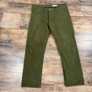 Gustin Selvedge Jeans Men’s 36x30 Green Straight Fit Denim